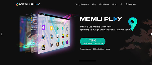 Truy cập vào trình duyệt web rồi tiến hành tìm kiếm ứng dụng MEmu App Player