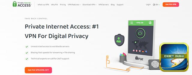 Truy cập vào website chính thức của Private Internet Access 
